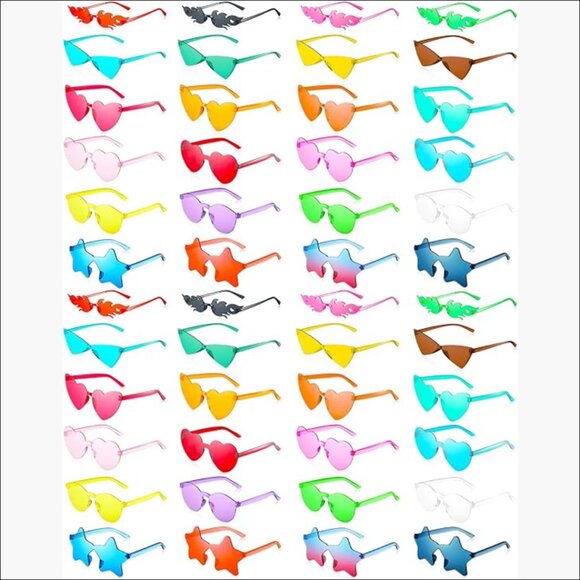 Polycarbonate Rimless Sunglasses for Party Favors and Costume Accessories